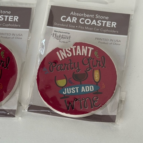 Instant Party Girl Car Coaster Set - Picture 3 of 3